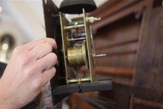 Thomas Wheeler, London. A late 17th century burr elm longcase clock, H.6ft 6.25in.